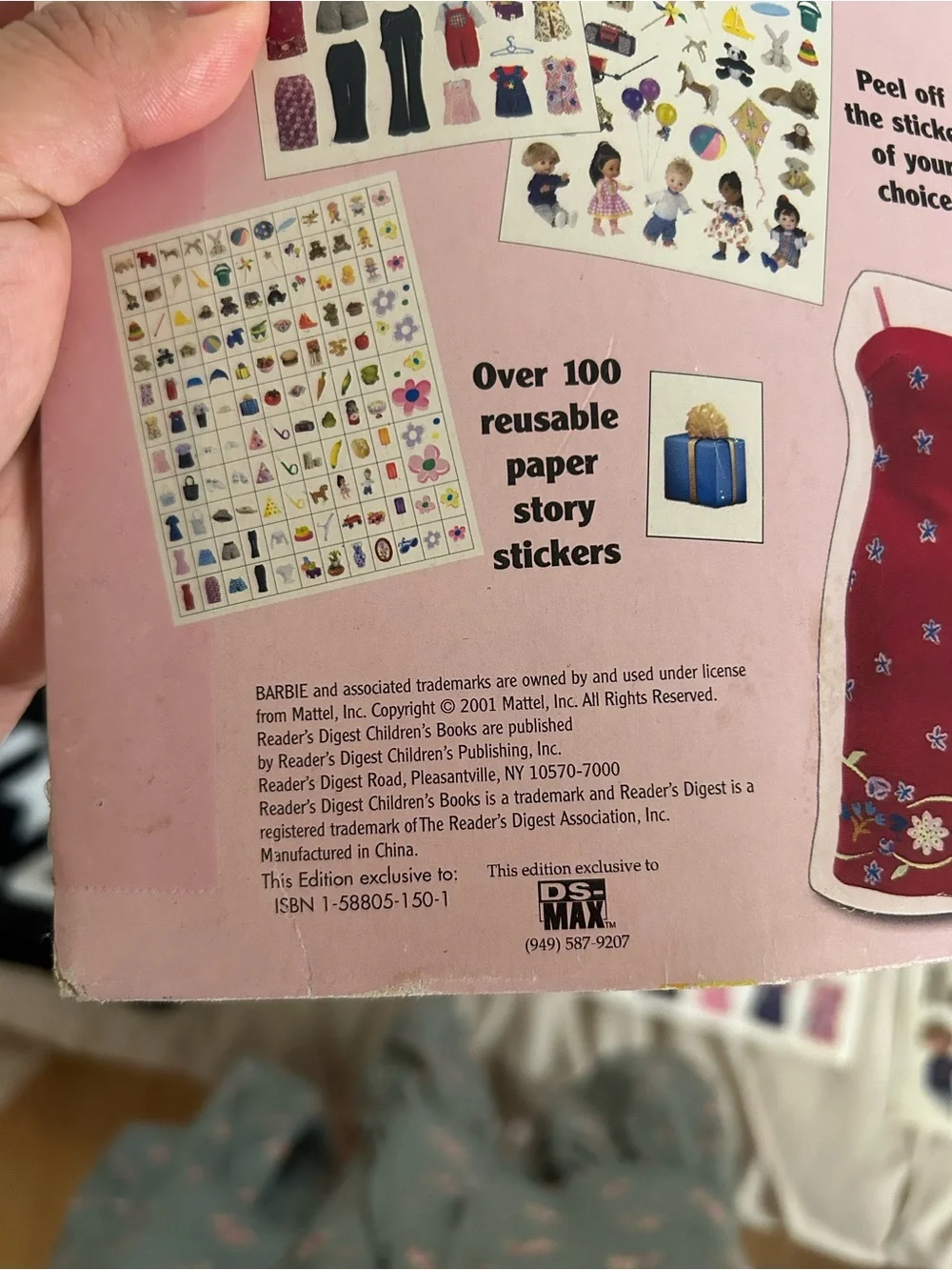 2001 Barbie Super Fun Storybook and Sticker Pack, Great Condition Kids Book